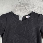 LuLaRoe  Amelia Dress Tonal Paisley‎ Print Black Neutral Minimalist Size Small Photo 5
