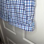 American Eagle  Outfitters White Blue Plaid Roll Tab Bermuda Cotton Shorts Size 8 Photo 5