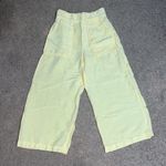 Young Fabulous and Broke Young Fabulous Broke YFB Sailor Linen Wide Leg Cropped High Rise Pant Yellow S Photo 2