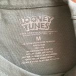 Looney Tunes Women Thats All Folks Graphic Long Sleeve Green Crop Top Sz Medium Photo 5