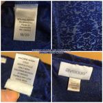 Avenue  BLUE & BLACK VELOUR BELL SLEEVE BLOUSE (18/20) Photo 12