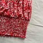 Charlotte Russe Y2K Red and white heart print ruffle sleeve top with bubble hem Photo 1
