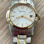 Bulova Ladies Watch Two-Tone Bracelet Round Stainless Steel Dial Date Window Photo 2