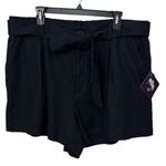 Ava & Viv  Linen Blend Short Womens 2XL Wide Band Elastic High Waist Pockets Belt Photo 0