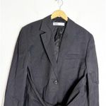 ZARA  Women Tie Belt Blazer Black 2110/454 Size Large Oversized Cinched Waist Photo 3