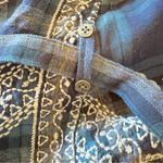 Johnny Was  Dion Draped Sleeveless Vest Embroidered Plaid Open Self Tie Photo 7