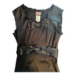 Fiorucci  Satin sleeveless Mini Dress with embellished bow ruffles & logo belt Photo 1