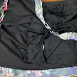 Island Escape Mariposa Ruffled Ruched Swimsuit Skirt size 10 NWT Black Photo 3