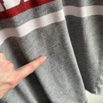 PINK - Victoria's Secret Victoria's Secret Pink Gray & Red Nebraska Hooded Long Sleeve Shirt Photo 6