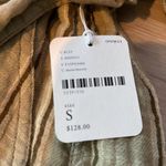 Free People $128 NWT  ONE BALLAST STRIPED BELTED OVERALL JUMPSUIT MOSS Sz S Photo 6