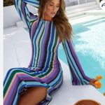 VICI Blue Rainbow Striped Dress Photo 1