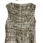 Piazza Sempione Italian Cream Brown Woven Abstract Sleeveless Sheath Dress 8 Photo 4