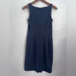 MM.LaFleur M.M. LAFLEUR Lydia Twist Shoulder Sleeveless Sheath Dress ponte stretch Navy 8 Photo 4