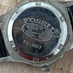 Fossil  Ladies Watch Black Leather Strap Purple Dial Luminous Hands Photo 5