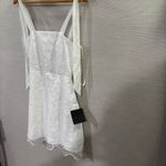 Lulus NWT  Lovable‎ Aesthetic White Embroidered Tie-Strap Mini Dress Size XS Photo 5
