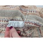 Chico's Open Front Cardigan Sweater 3 XL Beige Multi Color Striped Knit Metallic Photo 4