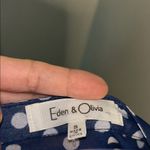 Eden & Olivia Stylish Navy Polka Dot Blouse Photo 8