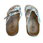 Maibulun Summer Criss Cross Strap Sandals White Floral Size 38 US Women Size 7.5 Photo 1