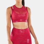 Puma Women Mid Impact Fashion Luxe Ellavate Persian Red-Matte Foil Pr Bra Size M Photo 0