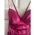 Rubber Ducky Productions Women's Small Pink Satin Babydoll Mini Dress Event Glam Photo 1