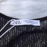 ZARA NWT Black White Stripe Strap Tank Top Sz Med Photo 2