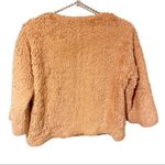 Madewell Size XXS Superfurry Pink Sherpa Fluffy Cropped Sweatshirt Top Photo 5