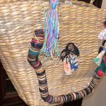 Vintage Woven Straw Basket Handbag Tote Bag Photo 2