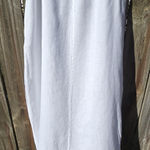 White Linen Maxi Slip Skirt Small Photo 0