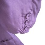 FRNCH  Paris Purple 1 Button Blazer Faux Pockets Button Cuffs Womens Medium Photo 3