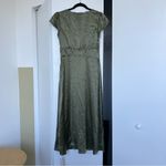 Reformation Cassie Silk Midi Dress in Aloe Vera Green Photo 4