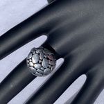 Trendy Sterling Silver Women's Ring with Ornate Band Photo 4