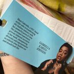 Future Collective One Shoulder Maxi Dress M Watercolor Print Linen Blend‎ Yellow Size M Photo 13