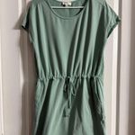 Umgee Dusty Sage Drawstring Dress Pockets Sz S. 5022 Photo 0