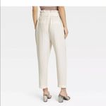 A New Day  cream paper bag high rise ankle pants Photo 1