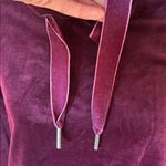 Anthropologie Anthro Daily Practice plum Velour track Y2K Hoodie Pullover Sweatshirt M Photo 2