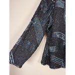 Stenay Black Beaded Sequin Statement Jacket M Silk Made in India Lined Formal Size M Photo 1