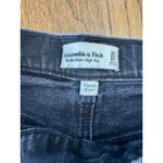 Abercrombie & Fitch Size 10/30 Black Denim "Ultra High Rise Mom Short" Photo 2