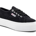 Superga 2790 Platform Low Top Black & White Sneakers Photo 0