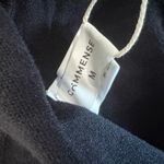 Commense Skater OldMoney Pleated Black Stretch Knit Sweater Mini Dress Medium Photo 3