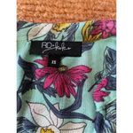 Anthropologie RD + Koko Blue Long Sleeved Teal Floral Printed Top” Photo 3