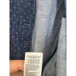 Lucky Brand  Polka Dot Jean Trenchcoat Large 100% Cotton Minimalist Quiet Luxury Photo 5