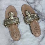 Jack Rogers Flat Sandals Gold Metallic Womens Size 10 M Preppy Beach Photo 1