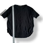 Loft  Short-Sleeve Top Womens Size XS Black‎ Boho Casual Minimalist Photo 2