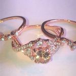 Rose Gold Tone Classic Ring Set with Crystals Photo 2