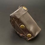 Vintage Handcrafted Brown Soft Leather Snap Button Wrist Wallet Photo 1