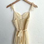 Vintage Boho Fairytale Prairie Ruffle Lace Sweetheart Neckline Maxi Dress Photo 8