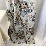 Miss Ord White Floral Long Sleeve Tie Front Kimono Robe Swimsuit Coverup L Size L Photo 4