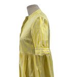 Brooks Brothers Yellow White Pinstripe Button Front Mini Dress Size 2 Photo 5