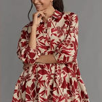 Anthropologie MAEVE The Bettina Shirt Dress By : Mini Edition In Brown size xs NWT Photo 0