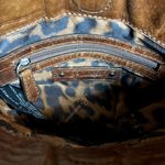 B. Makowsky Crossbody Adjustable Strap Cheetah Leopard Print Lining Riveted Brown Photo 1